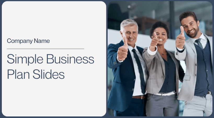 Simple Business Plan Slides
