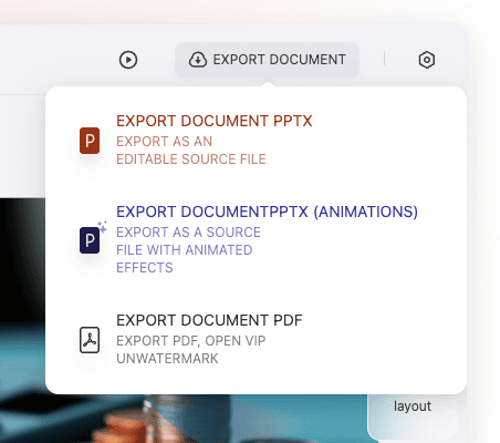 Multiple export formats illustration